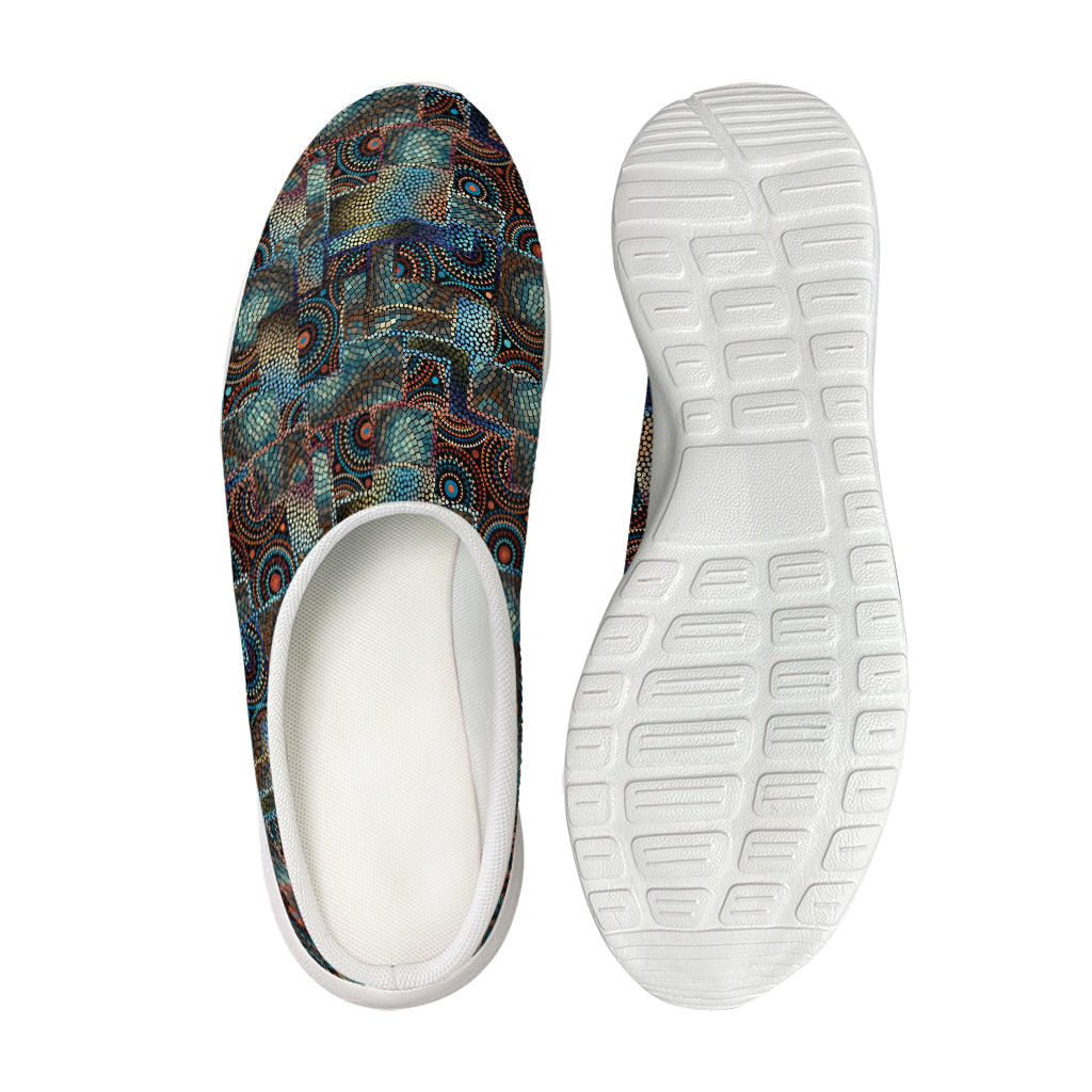 Mosaic Patchwork Pattern Print Mesh Casual Shoes