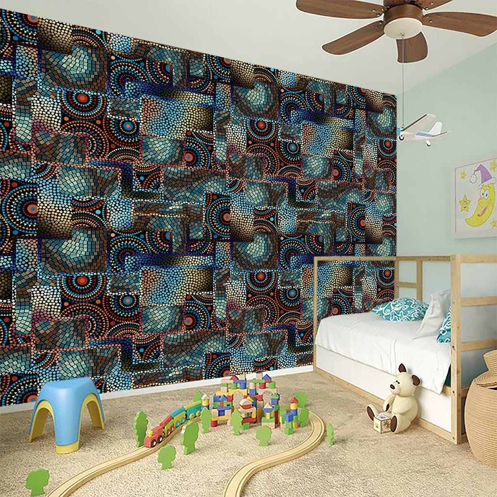 Mosaic Patchwork Pattern Print Wall Sticker