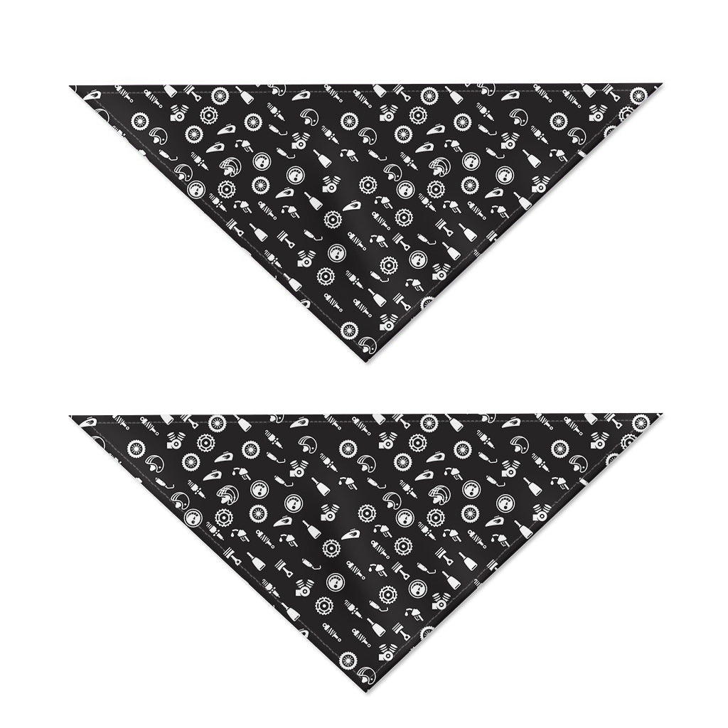 Motorcycle Parts Pattern Print Dog Bandana