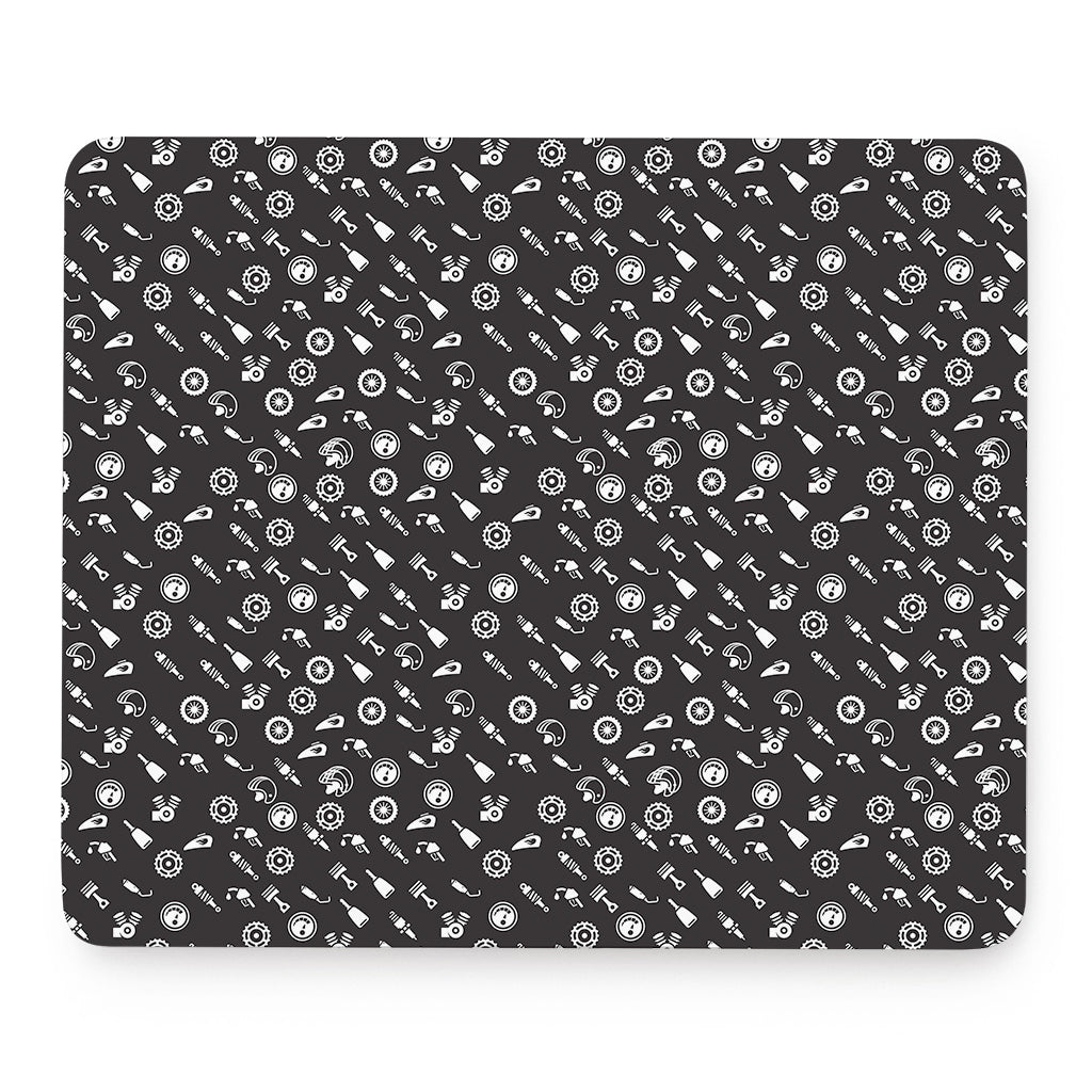 Motorcycle Parts Pattern Print Mouse Pad