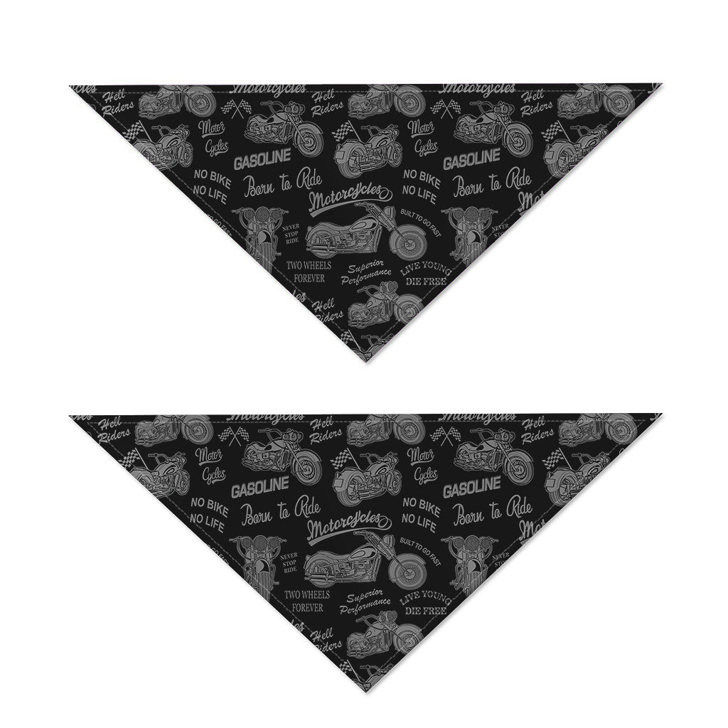 Motorcycle Quote Pattern Print Dog Bandana