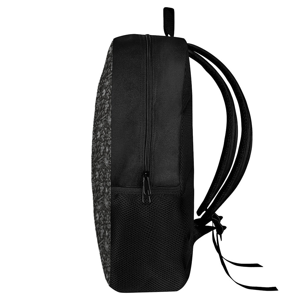 Motorcycle Words Pattern Print 17 Inch Backpack