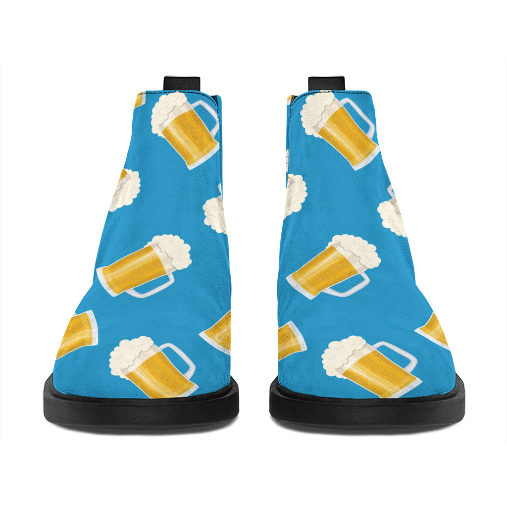 Mug Of Beer Pattern Print Flat Ankle Boots