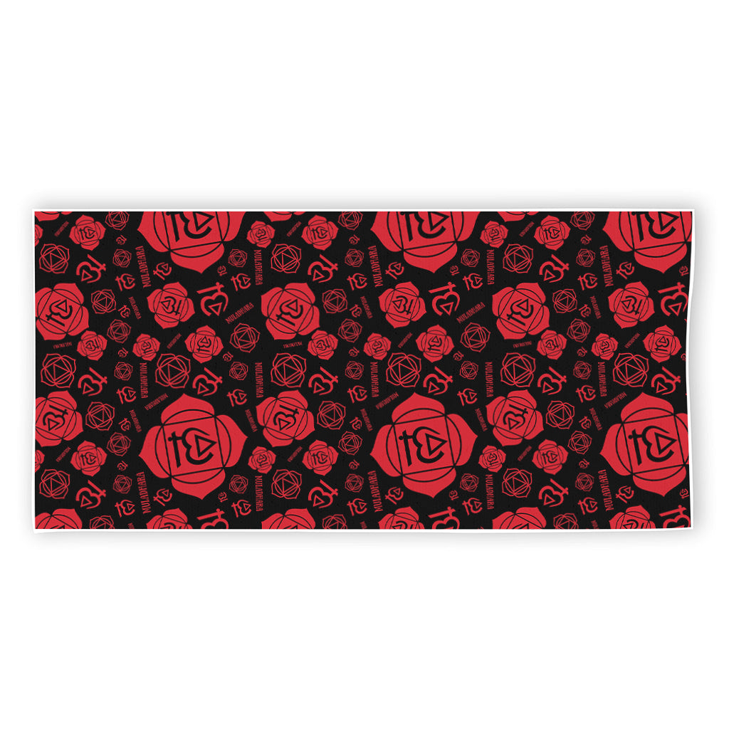 Muladhara Chakra Pattern Print Beach Towel