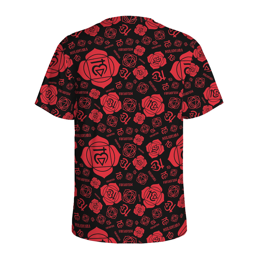 Muladhara Chakra Pattern Print Men's Sports T-Shirt