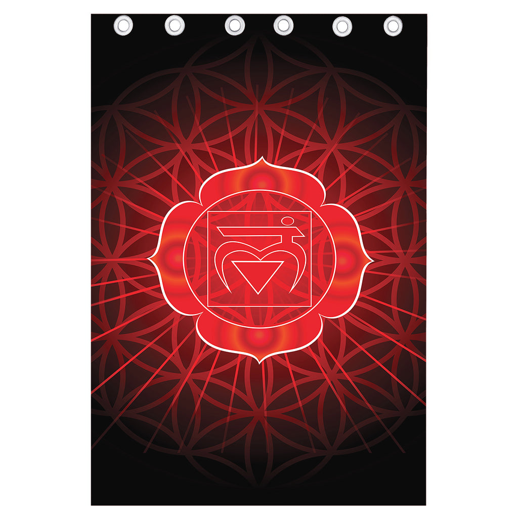 Muladhara Chakra Spiritual Print Curtain