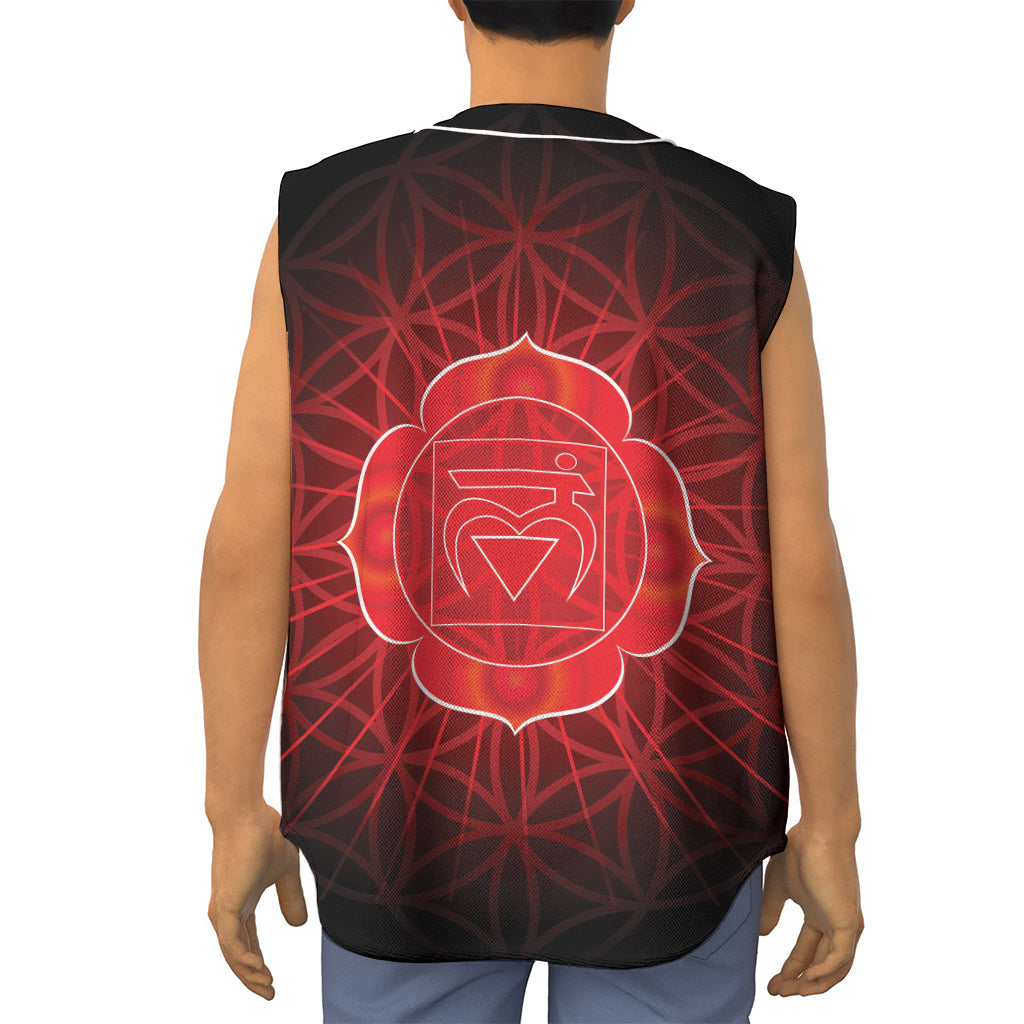 Muladhara Chakra Spiritual Print Sleeveless Baseball Jersey
