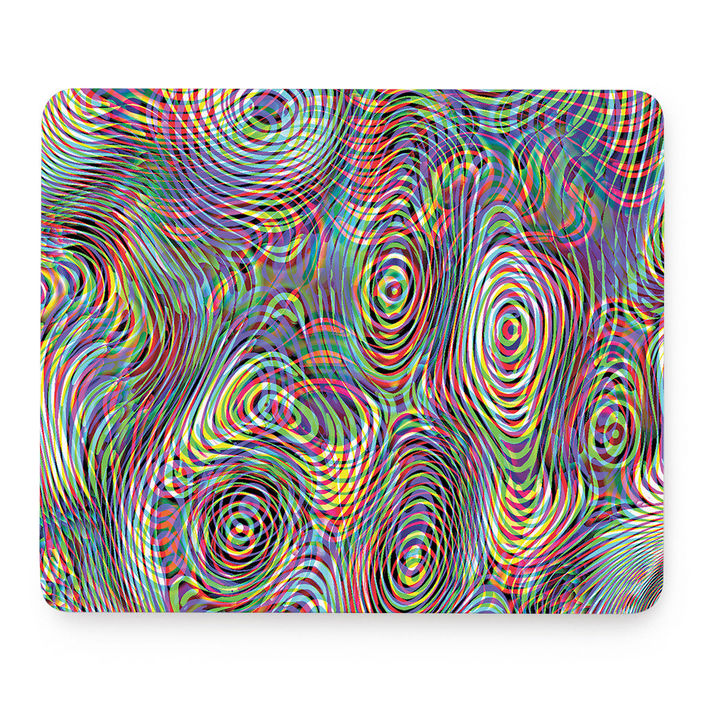 Multicolor Psychedelic Print Mouse Pad