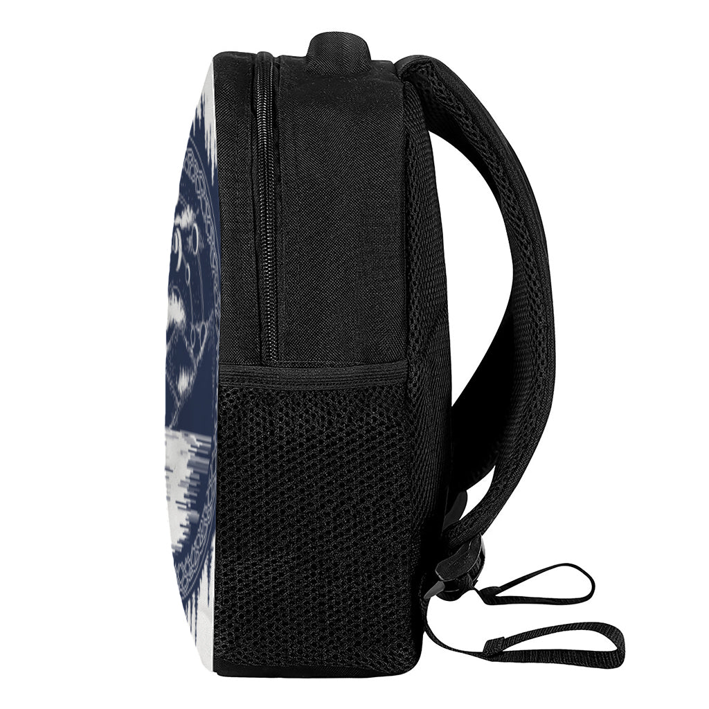 Mystical Lunar Phase Print Casual Backpack
