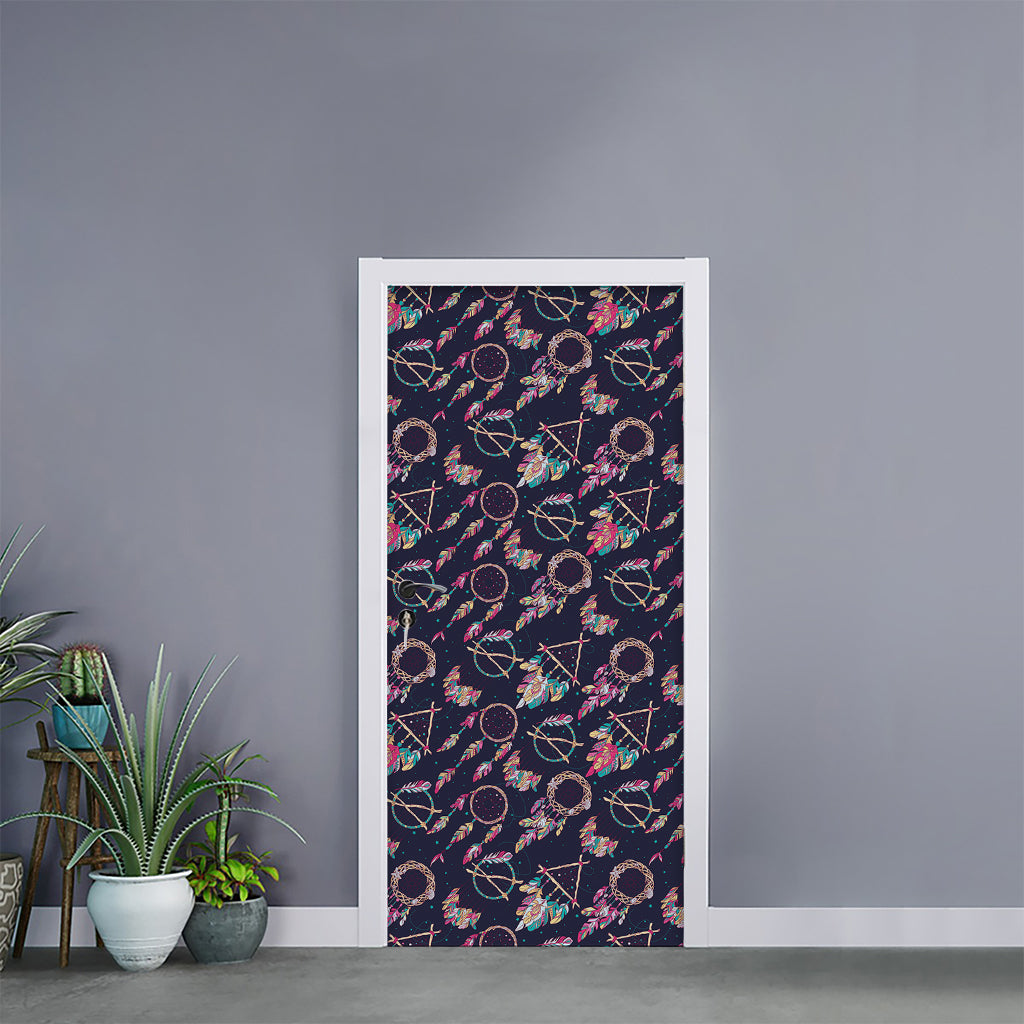 Native American Dream Catcher Print Door Sticker