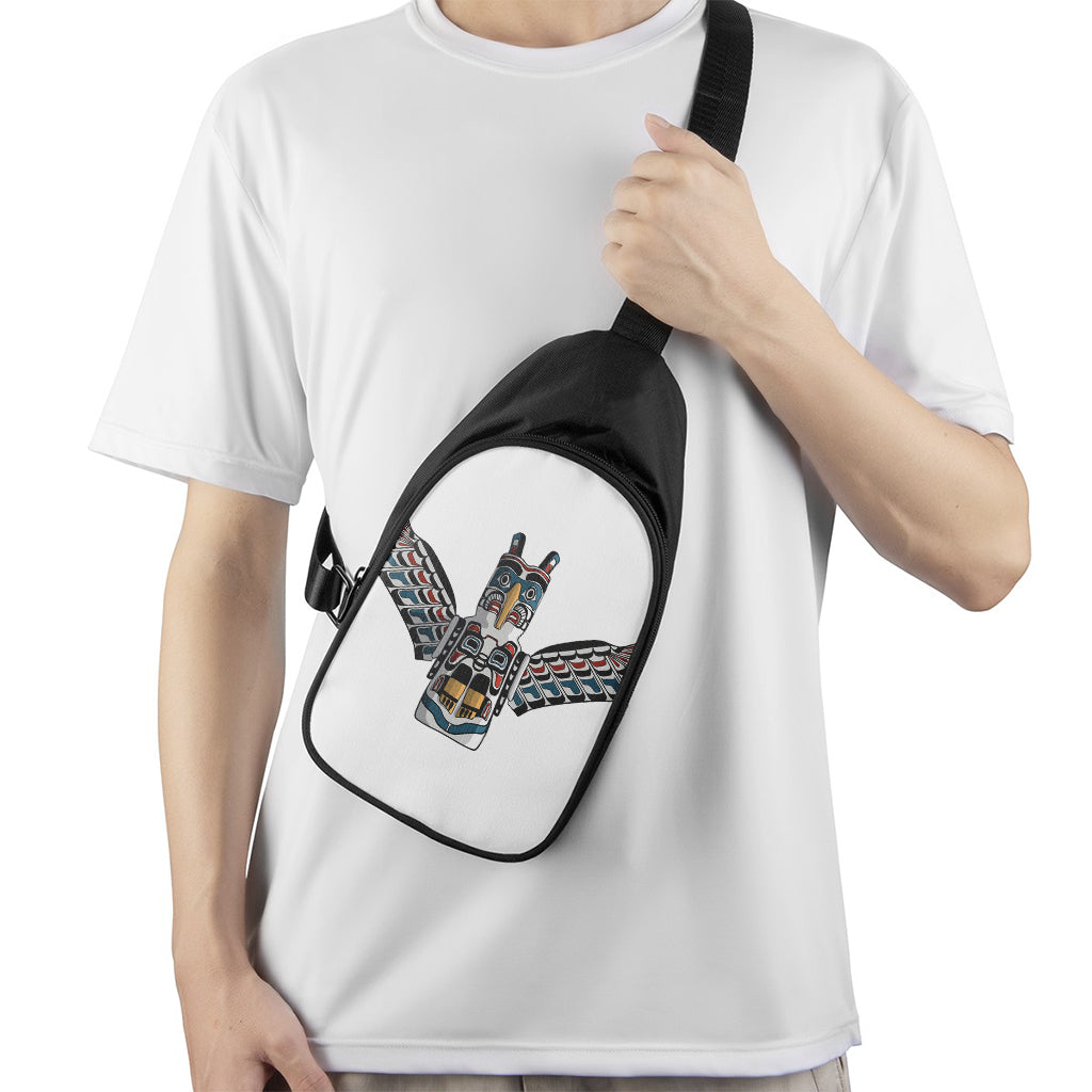 Native American Eagle Totem Print Chest Bag
