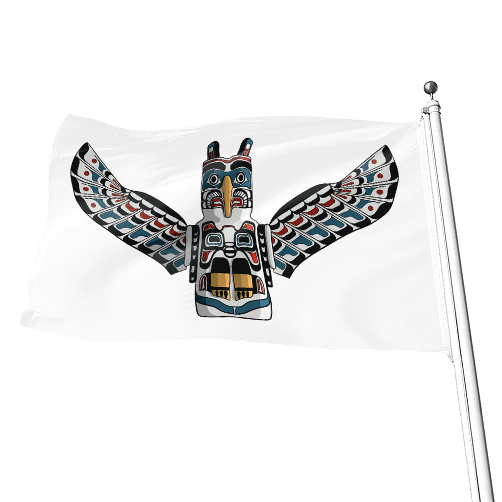 Native American Eagle Totem Print Flag