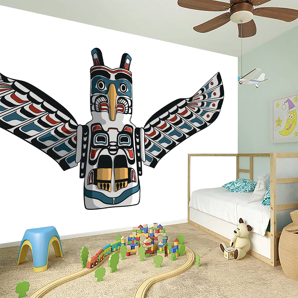 Native American Eagle Totem Print Wall Sticker