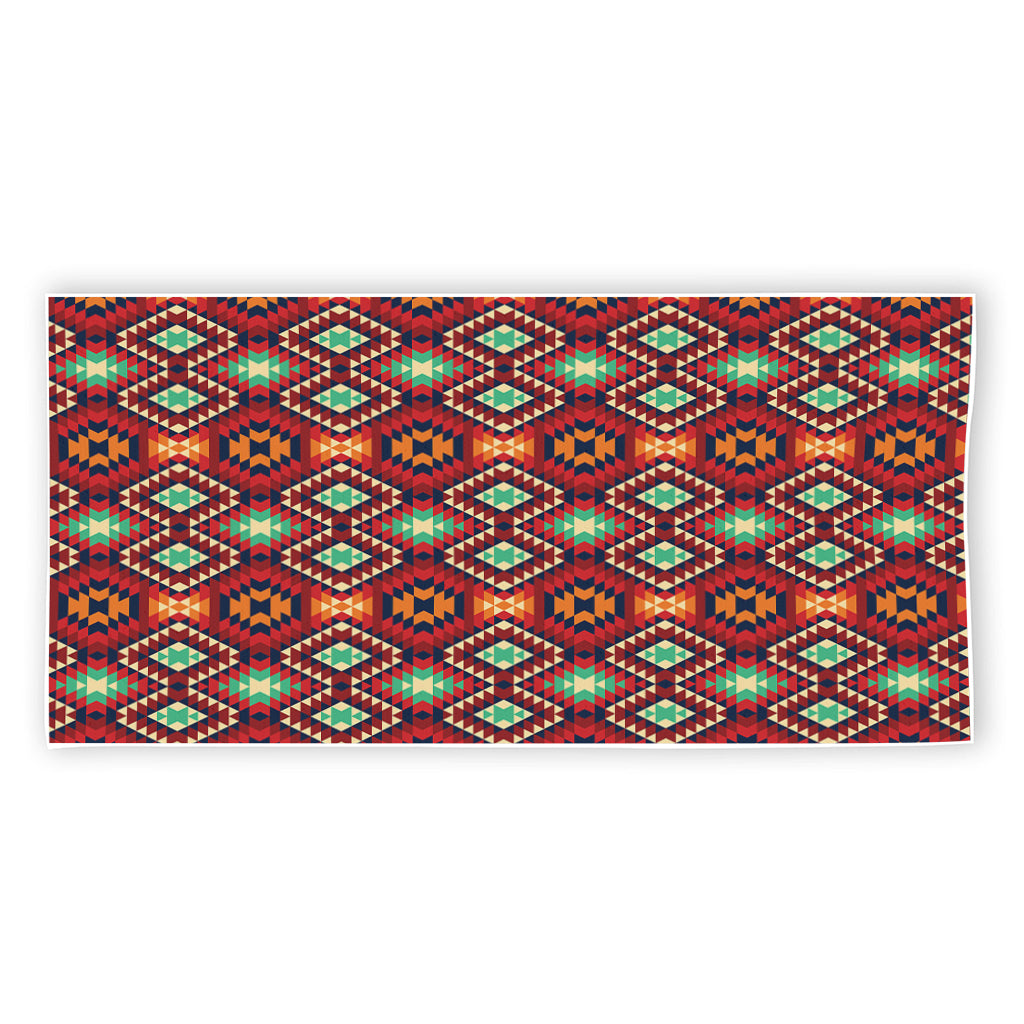 Native American Geometric Pattern Print Beach Towel