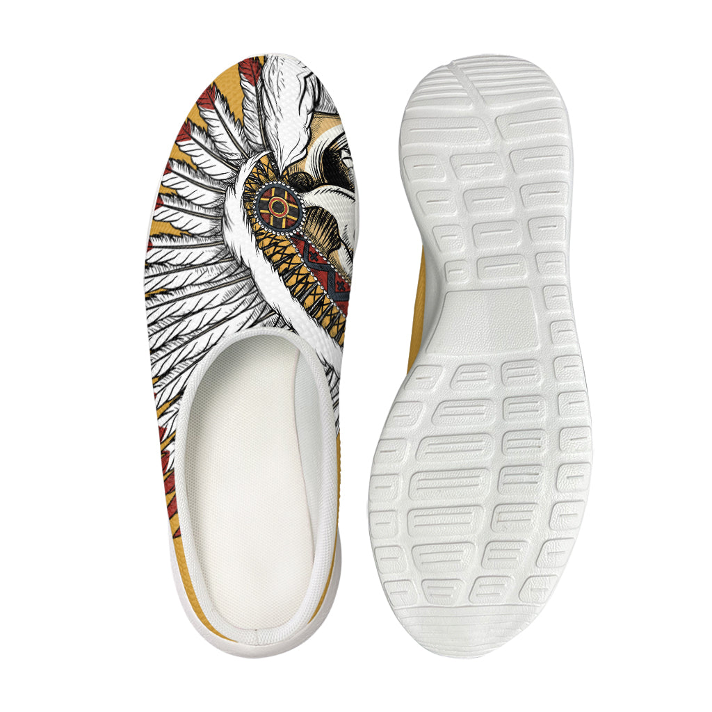 Native American Indian Skull Print Mesh Casual Shoes