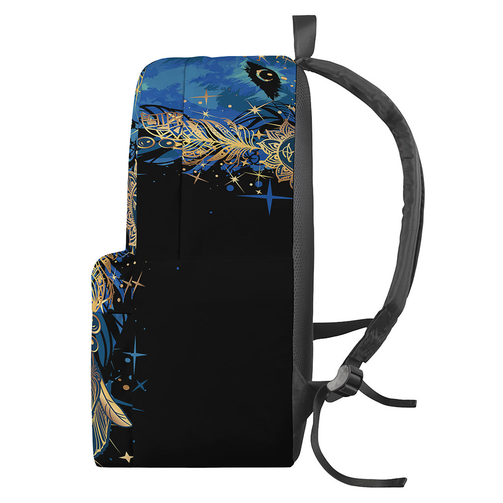 Native American Spiritual Wolf Print Backpack