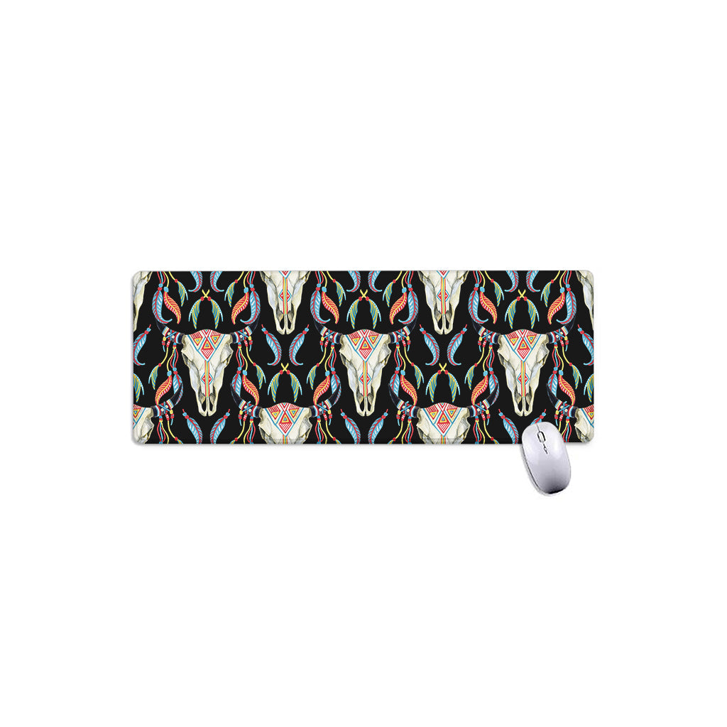 Native Buffalo Pattern Print Extended Mouse Pad