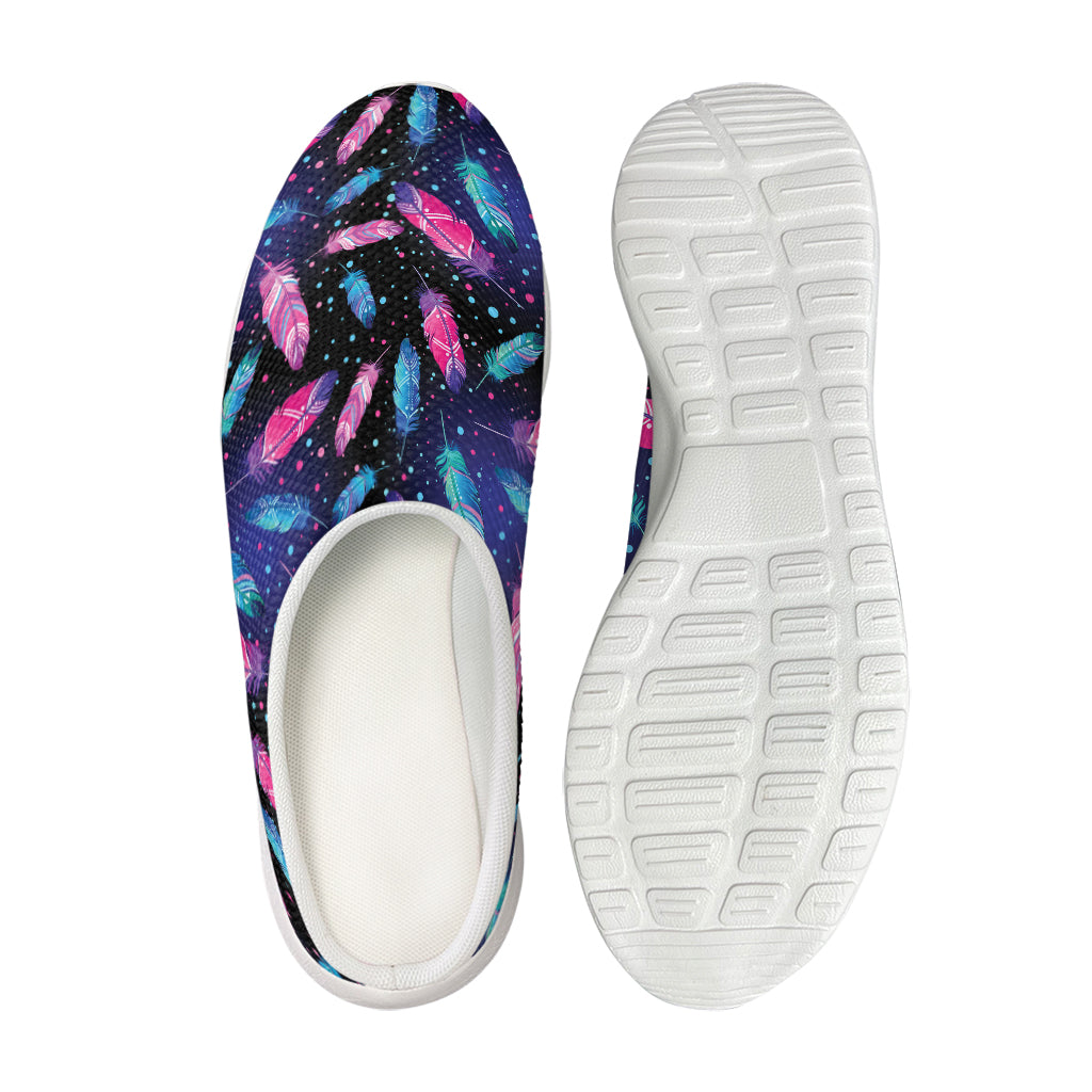 Native Feather Pattern Print Mesh Casual Shoes