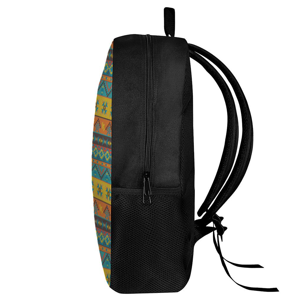 Native Indian Inspired Pattern Print 17 Inch Backpack