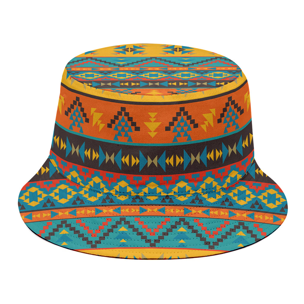 Native Indian Inspired Pattern Print Bucket Hat