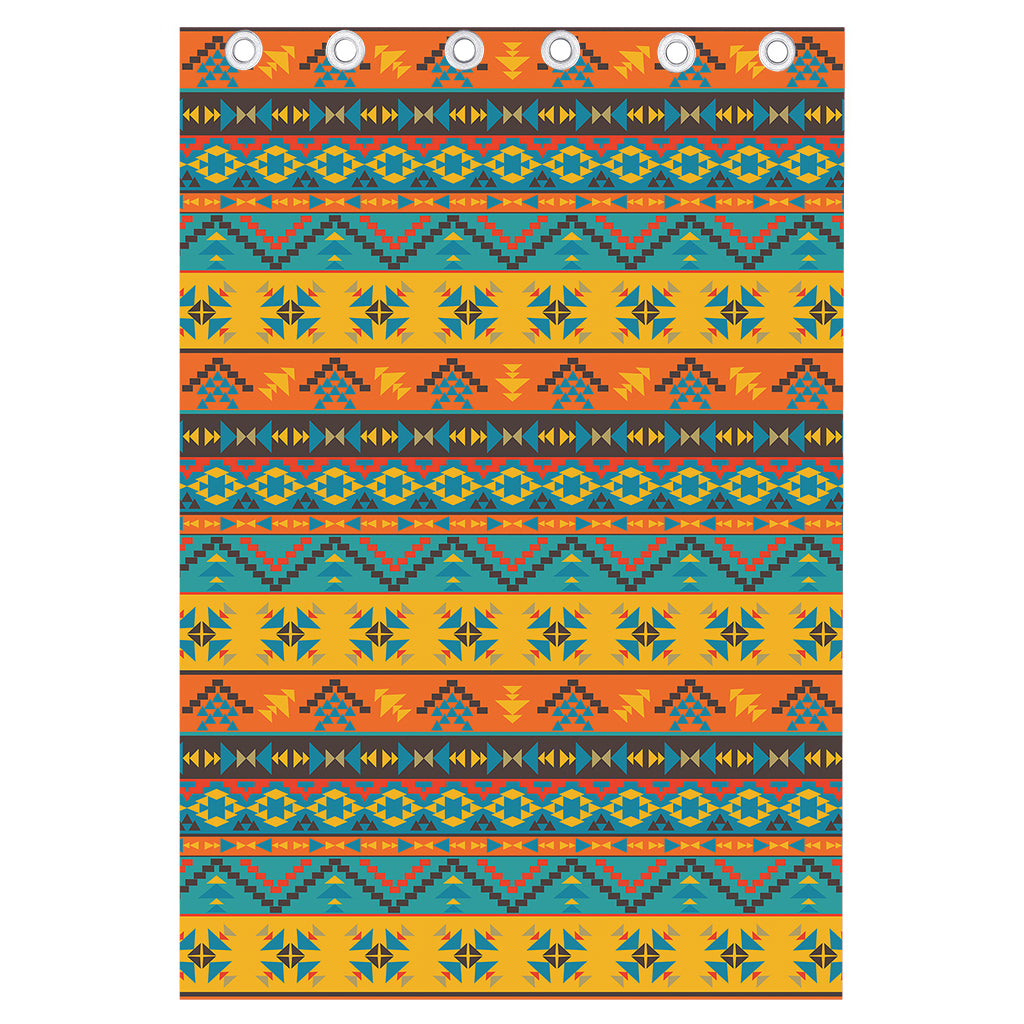 Native Indian Inspired Pattern Print Curtain