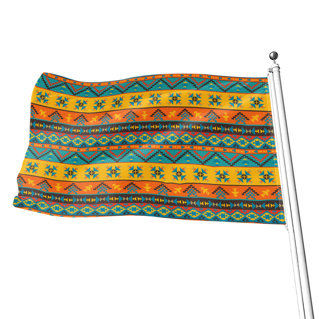 Native Indian Inspired Pattern Print Flag