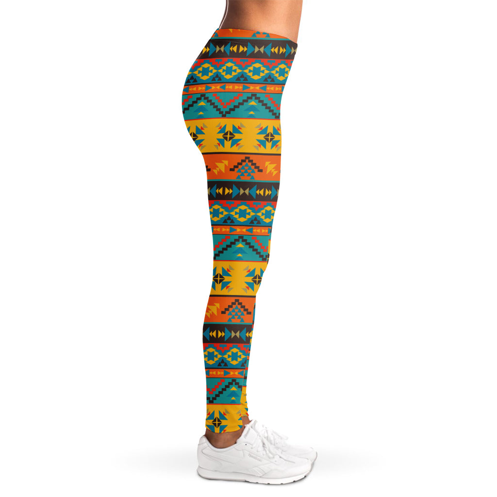 Native Indian Inspired Pattern Print Women's Leggings