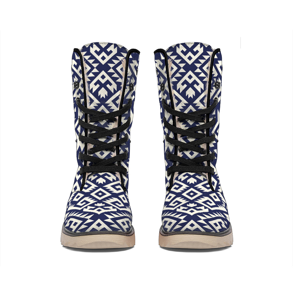 Native Indian Navajo Pattern Print Winter Boots