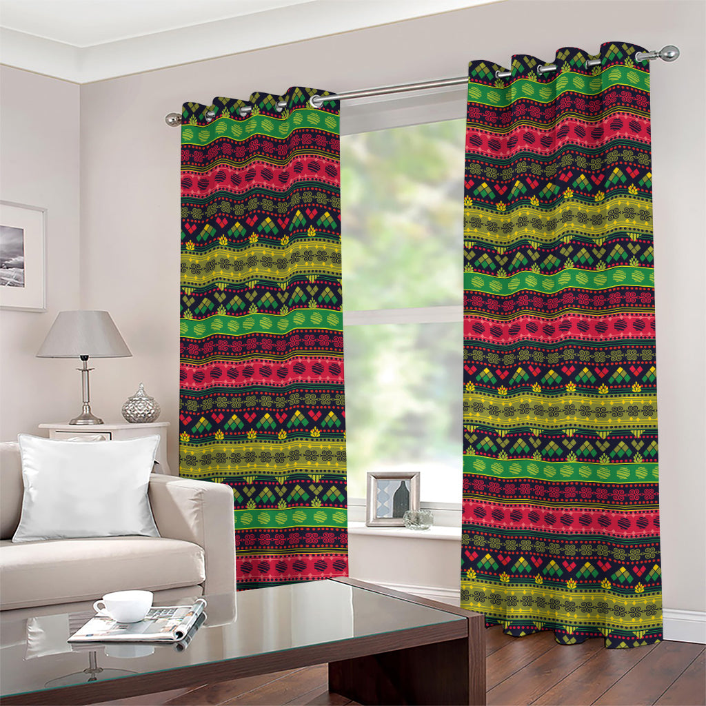 Native Indian Tribal Pattern Print Grommet Curtains