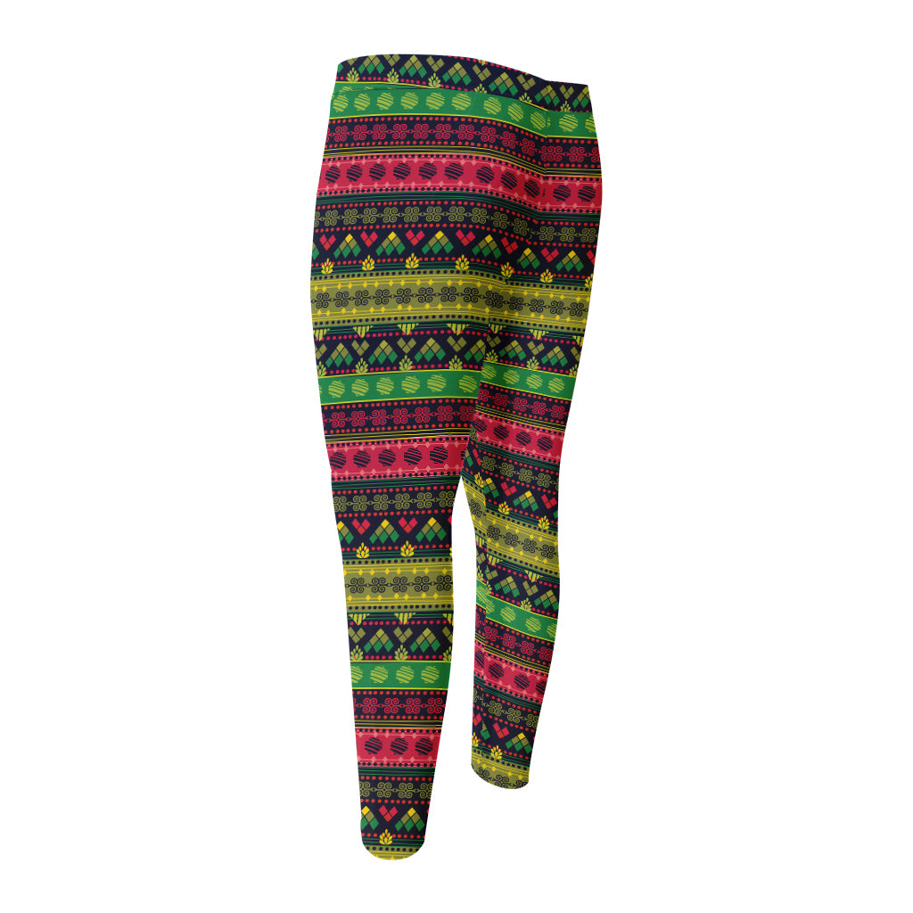 Native Indian Tribal Pattern Print Men's Compression Pants