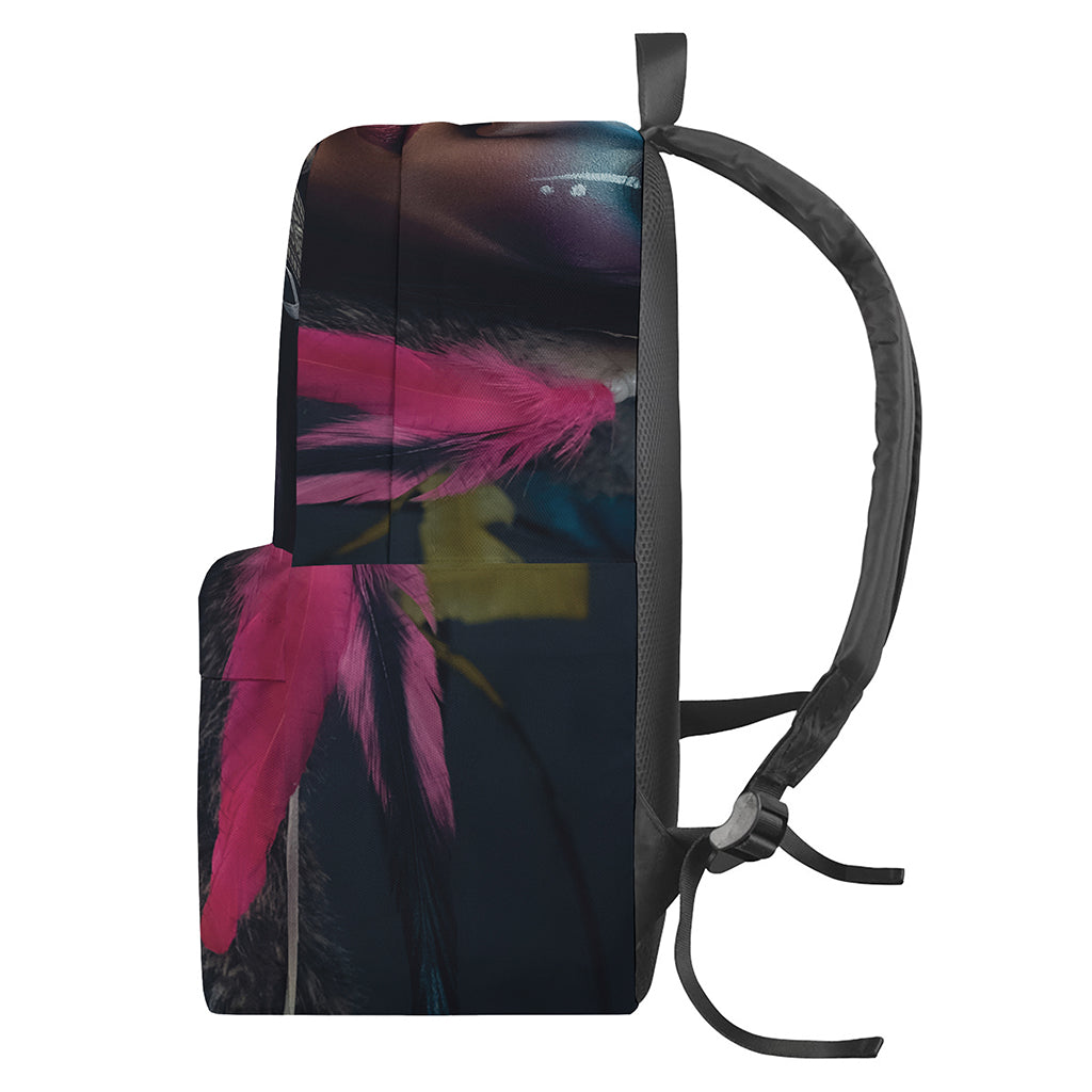 Native Indian Woman Portrait Print Backpack