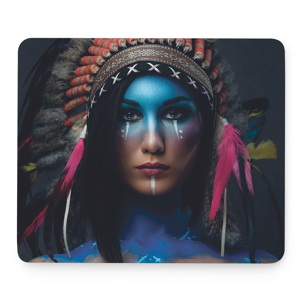 Native Indian Woman Portrait Print Mouse Pad