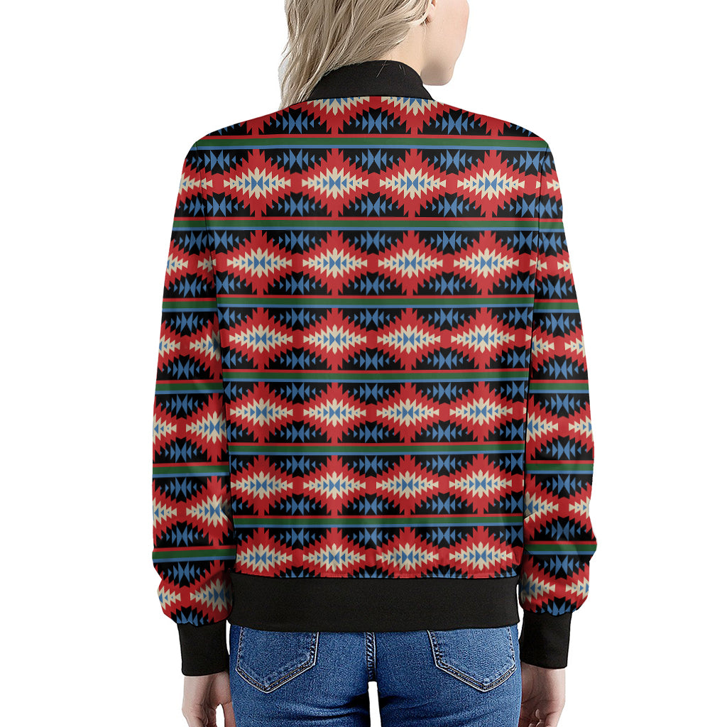 Native Navajo Pattern Print Women's Bomber Jacket