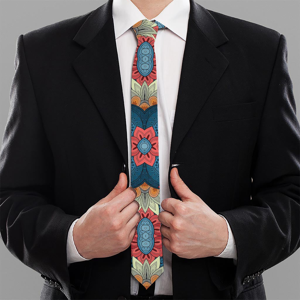 Native Tribal Bohemian Pattern Print Necktie