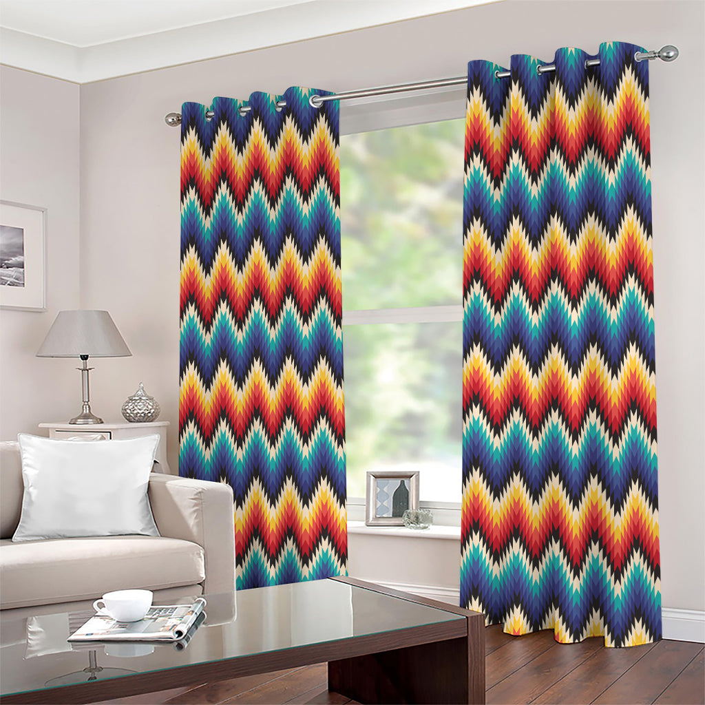 Native Tribal Inspired Pattern Print Extra Wide Grommet Curtains