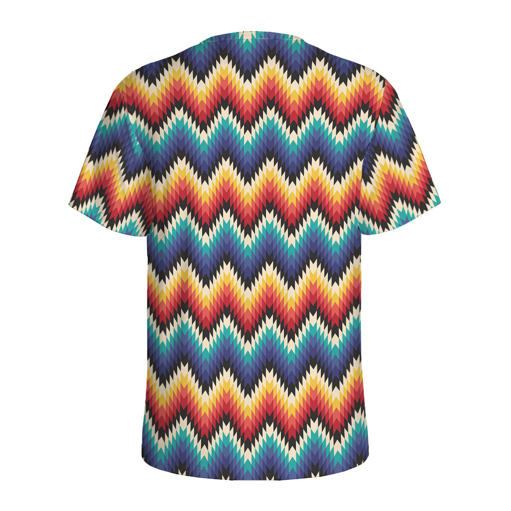 Native Tribal Inspired Pattern Print Men's Sports T-Shirt