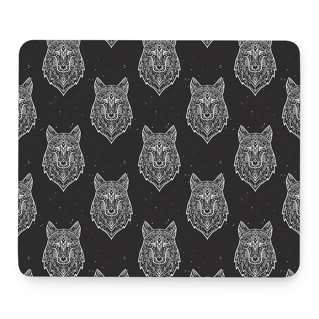 Native Tribal Wolf Pattern Print Mouse Pad