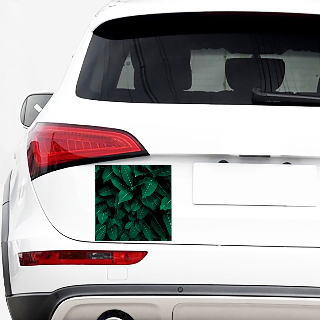Natural Green Leaf Print Car Sticker