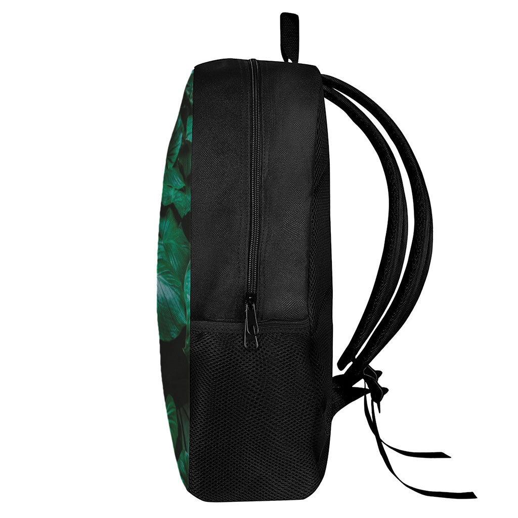 Natural Tropical Leaf Print 17 Inch Backpack