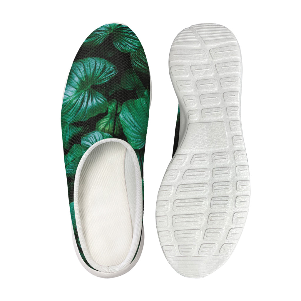 Natural Tropical Leaf Print Mesh Casual Shoes
