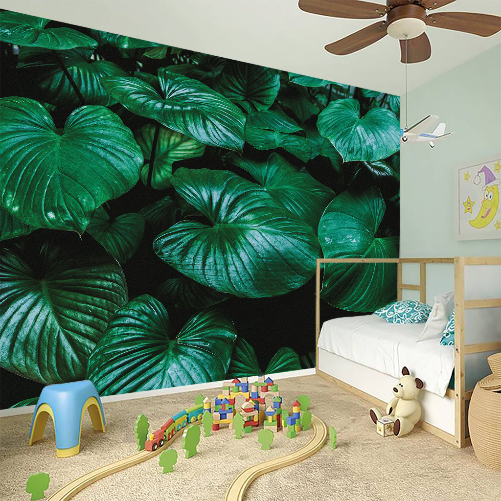 Natural Tropical Leaf Print Wall Sticker