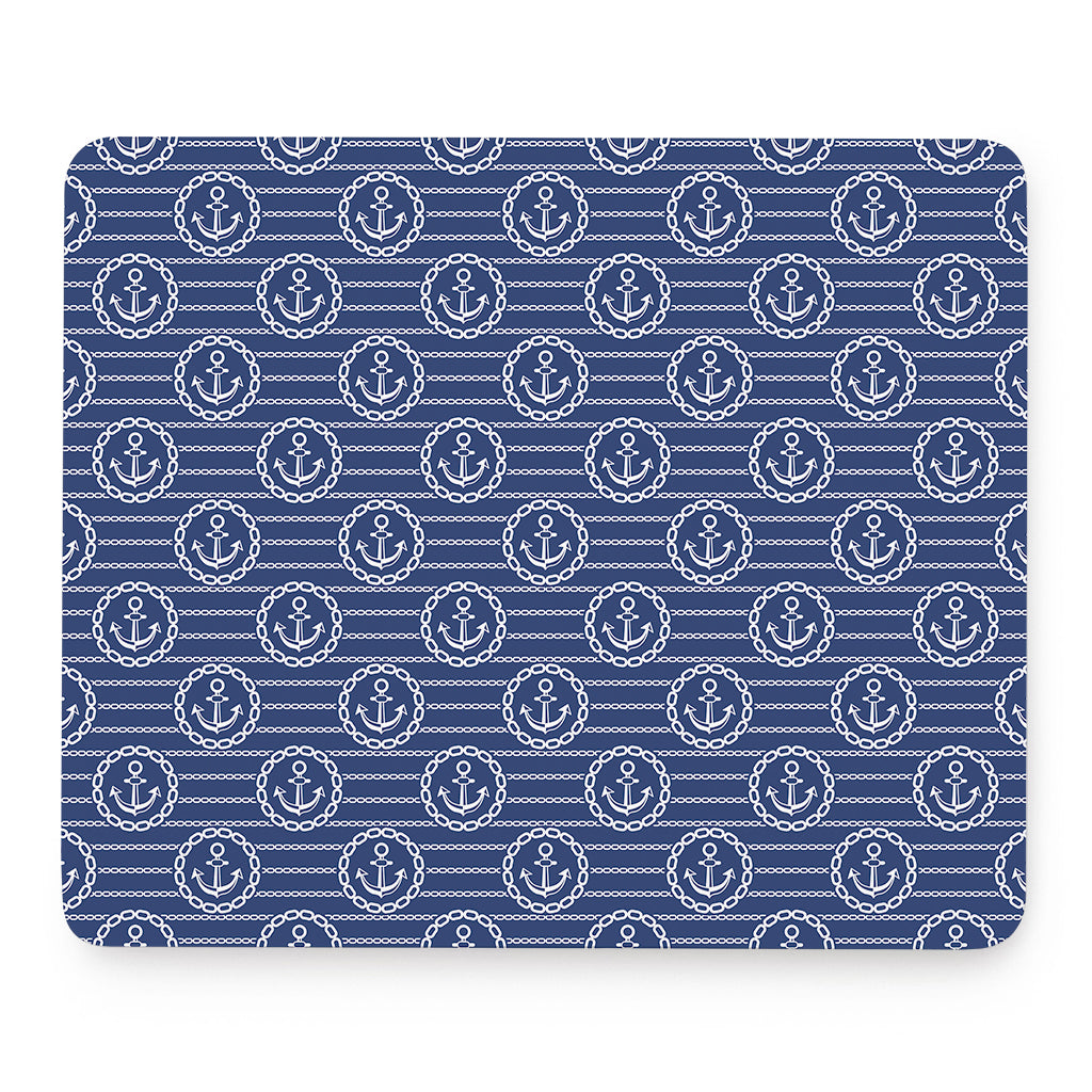 Nautical Anchor Pattern Print Mouse Pad