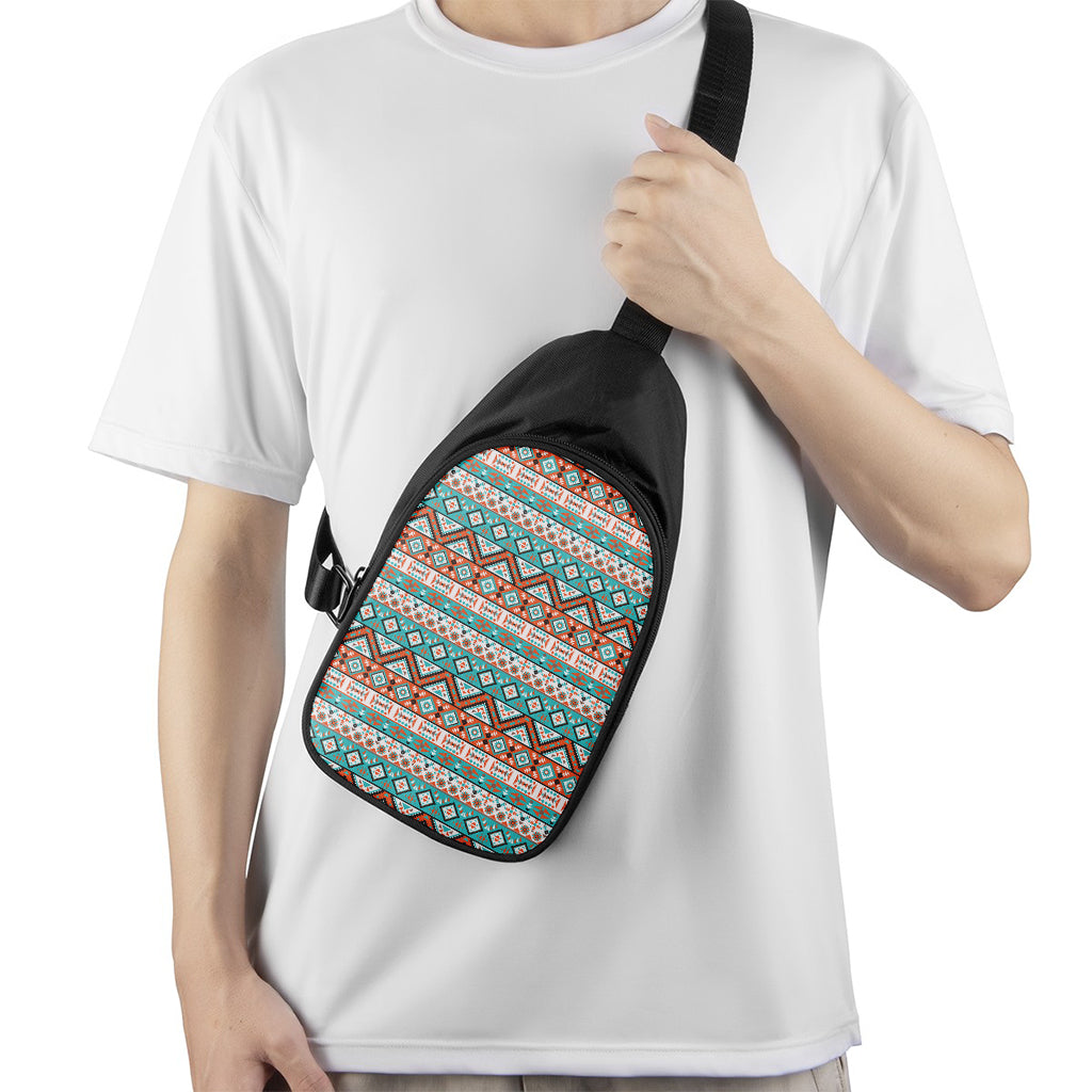 Navajo Geometric Pattern Print Chest Bag