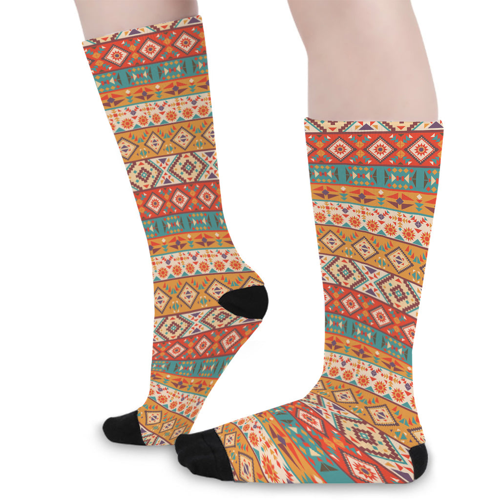 Navajo Native Pattern Print Long Socks