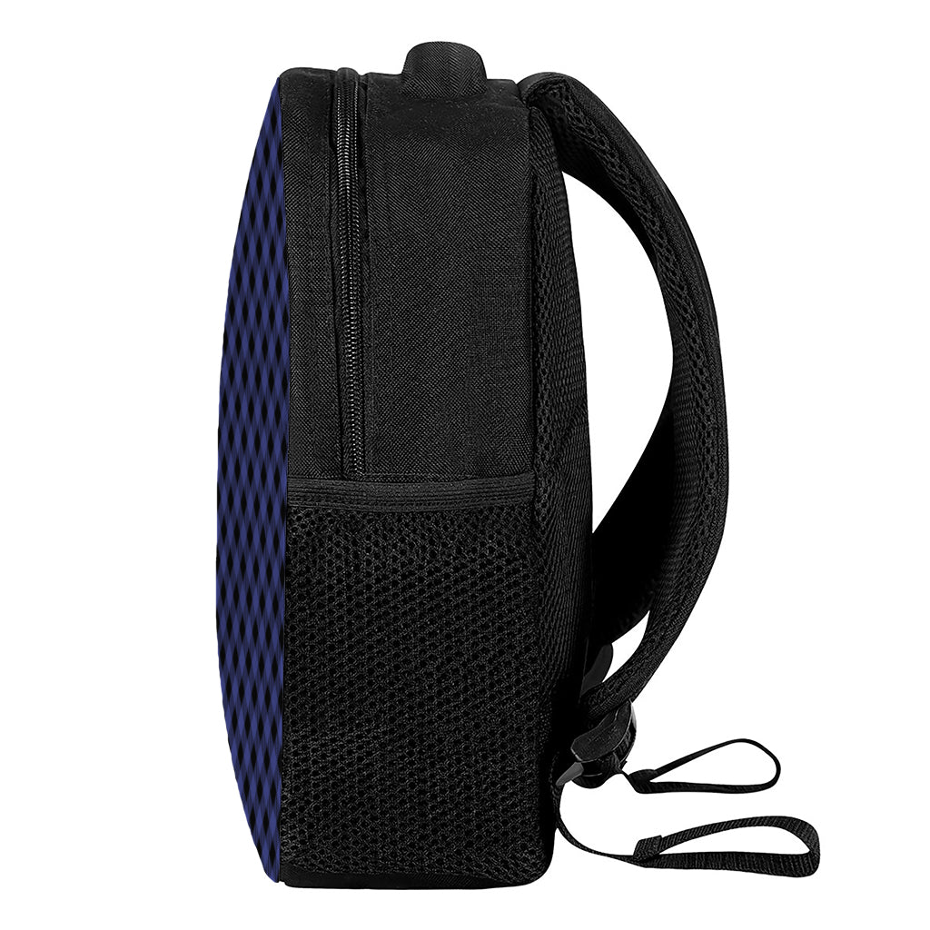 Navy And Black Buffalo Plaid Print Casual Backpack