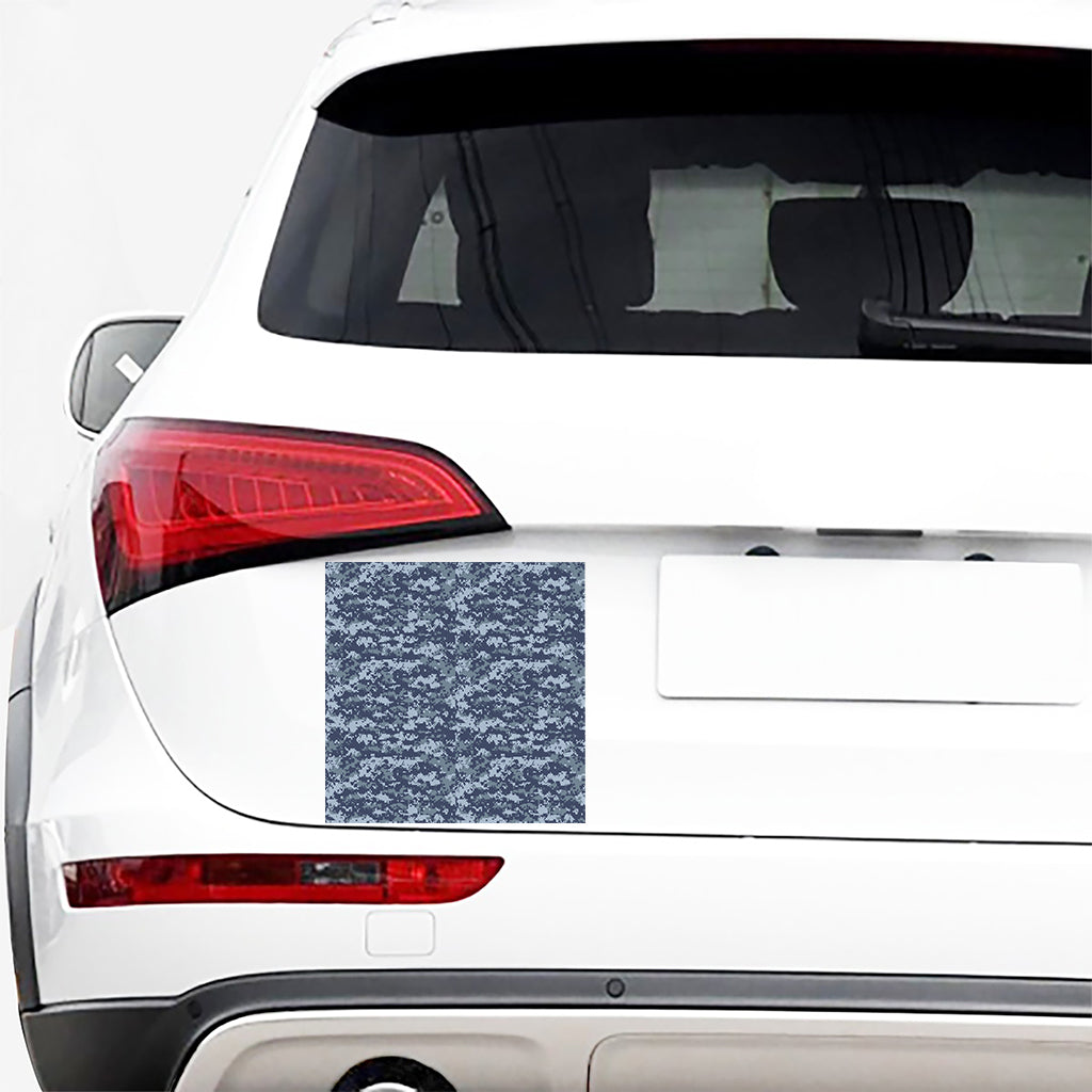 Navy Digital Camo Pattern Print Car Sticker