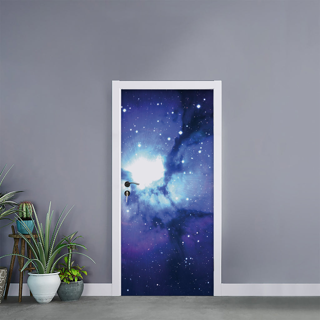 Nebula Space Print Door Sticker