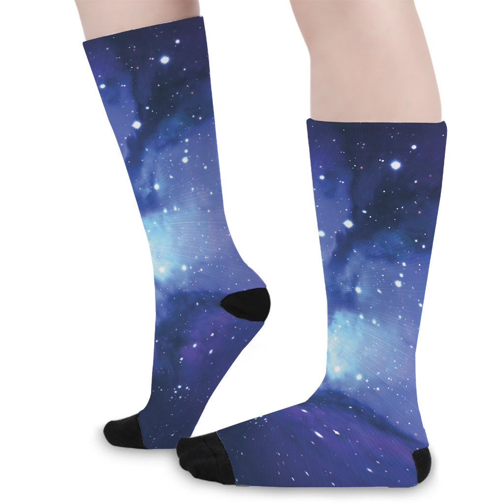 Nebula Space Print Long Socks