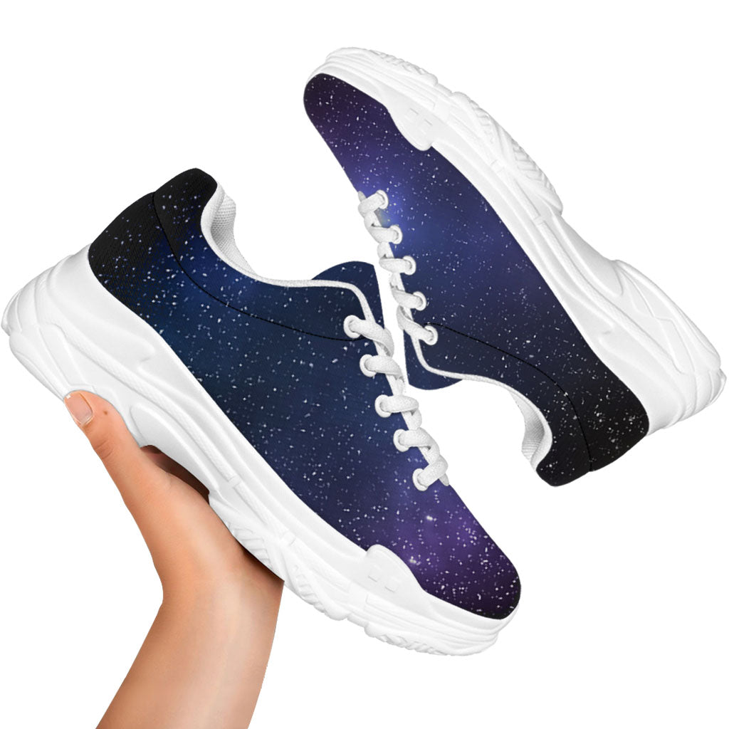 Nebula Universe Galaxy Deep Space Print White Chunky Shoes