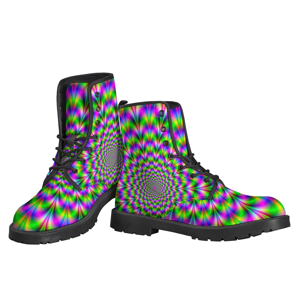 Neon Psychedelic Optical Illusion Backpack